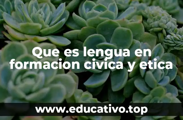 La importancia del lenguaje en la formación ética y cívica