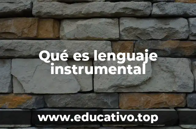 Qué es lenguaje instrumental