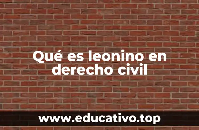 Qué es leonino en derecho civil