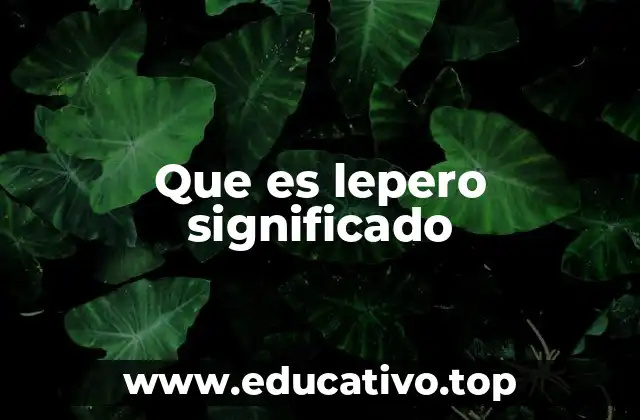 Que es lepero significado