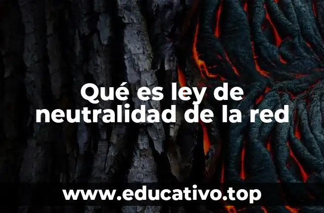 Qué es ley de neutralidad de la red