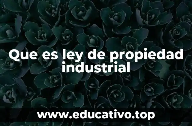 Que es ley de propiedad industrial