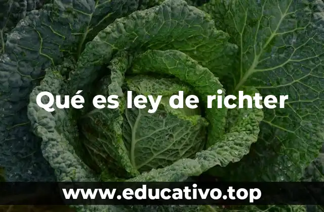 Qué es ley de richter