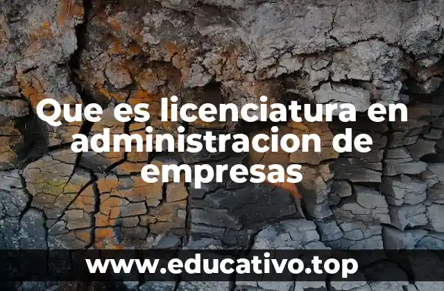 Que es licenciatura en administracion de empresas