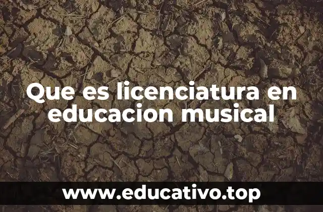Que es licenciatura en educacion musical