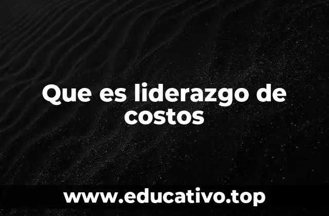 Que es liderazgo de costos