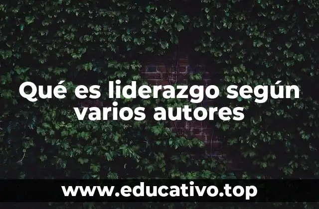 Qué es liderazgo según varios autores