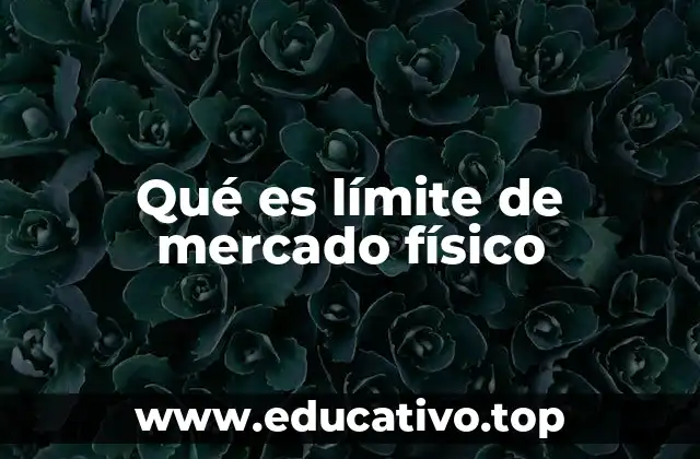 Qué es límite de mercado físico