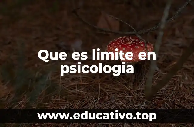 Que es limite en psicologia