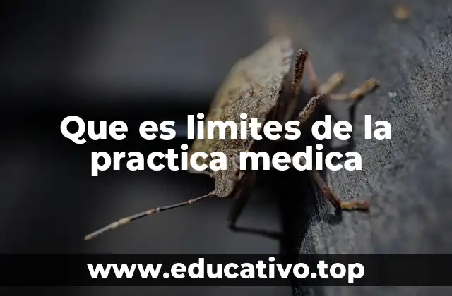Que es limites de la practica medica