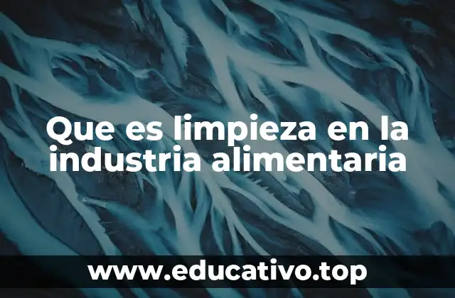 Que es limpieza en la industria alimentaria