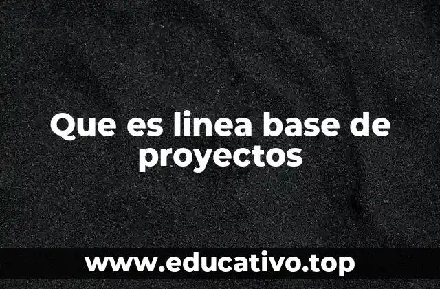 Que es linea base de proyectos