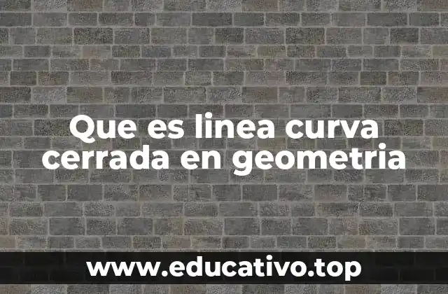 Que es linea curva cerrada en geometria