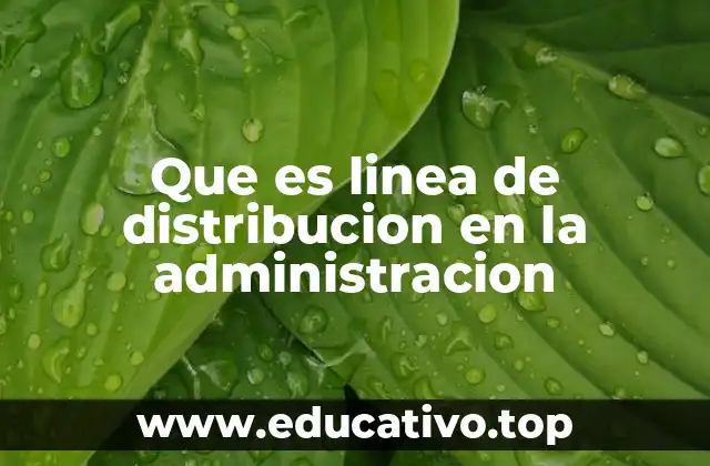 Que es linea de distribucion en la administracion