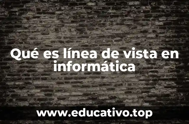 Qué es línea de vista en informática