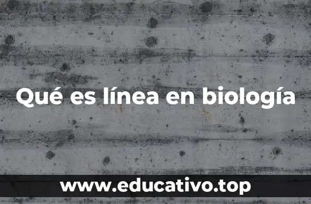 Qué es línea en biología