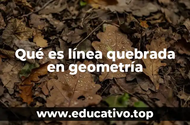 Qué es línea quebrada en geometría