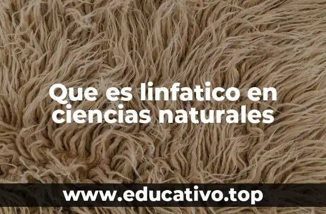 Que es linfatico en ciencias naturales