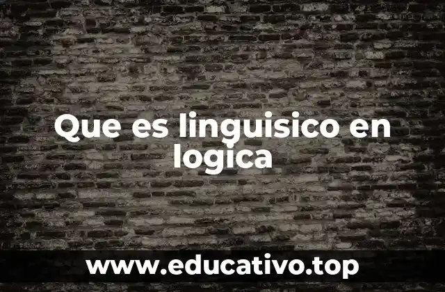 Que es linguisico en logica