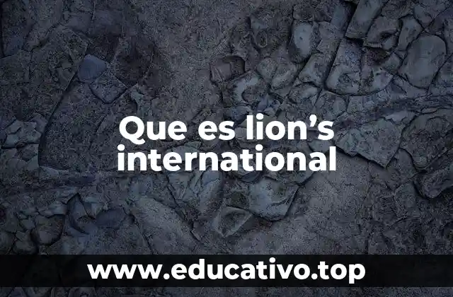 El rol de los clubes Lion’s en la sociedad