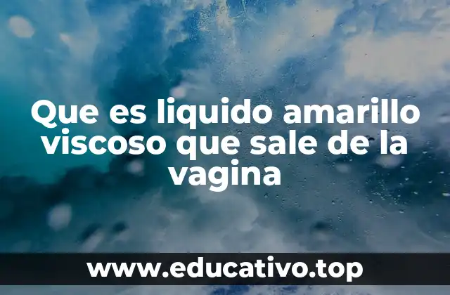 Que es liquido amarillo viscoso que sale de la vagina