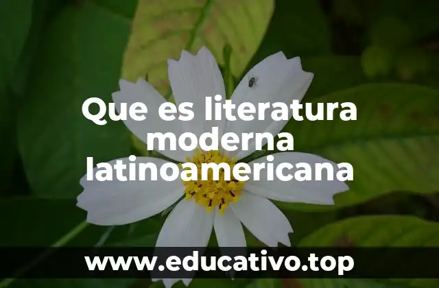 Que es literatura moderna latinoamericana