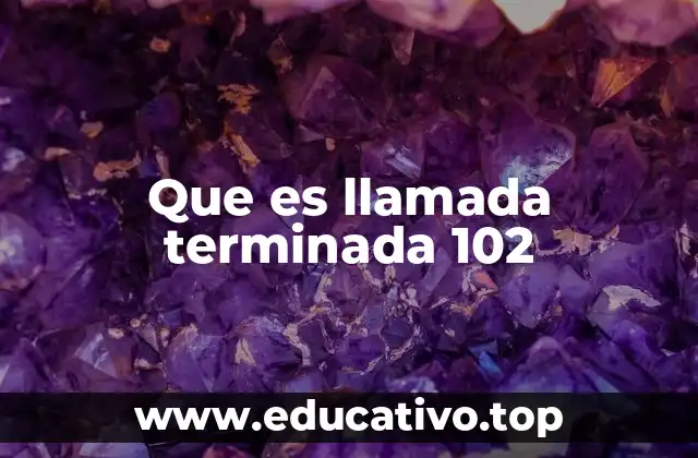 Que es llamada terminada 102