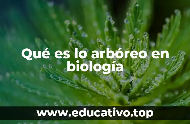 Qué es lo arbóreo en biología