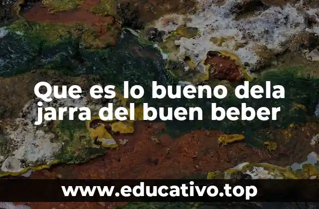 Que es lo bueno dela jarra del buen beber