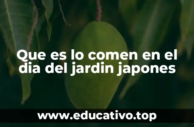 Que es lo comen en el dia del jardin japones