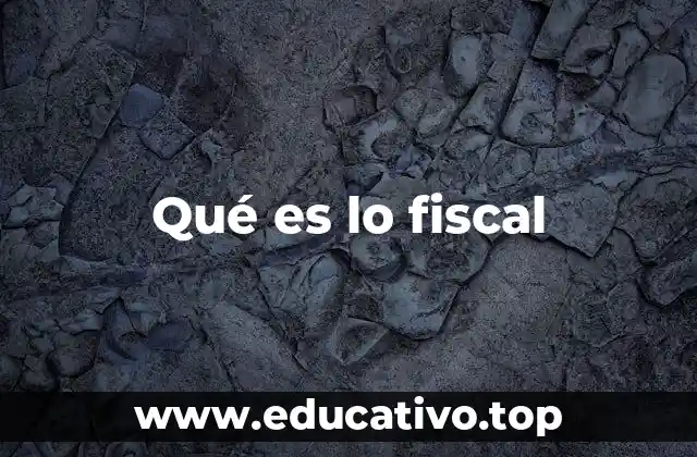Qué es lo fiscal