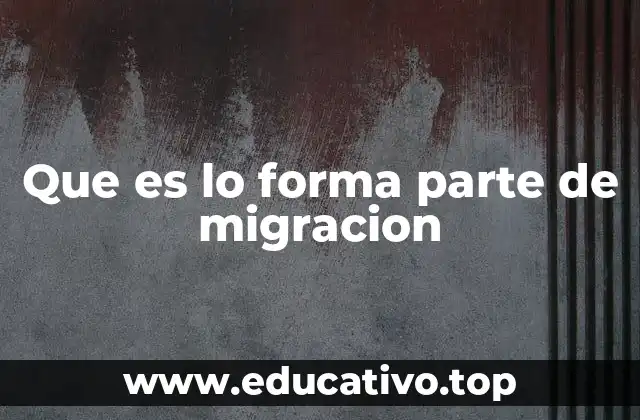 Que es lo forma parte de migracion
