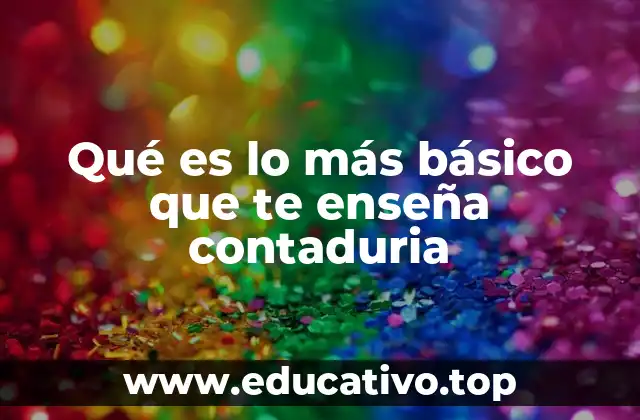 Qué es lo más básico que te enseña contaduria