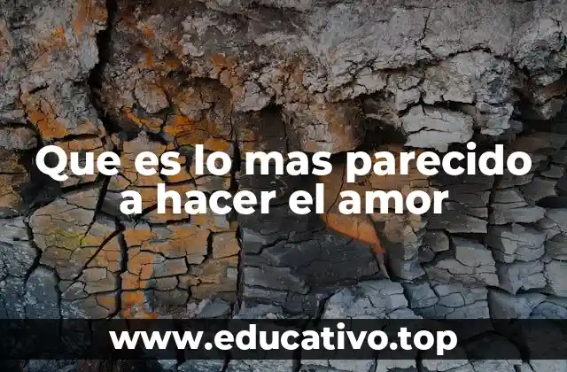 Que es lo mas parecido a hacer el amor