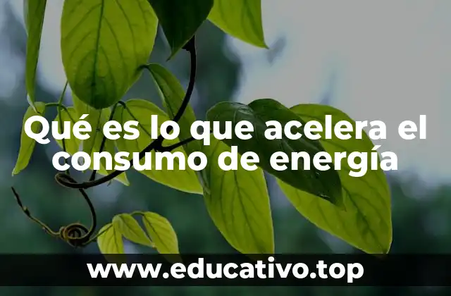 Qué es lo que acelera el consumo de energía