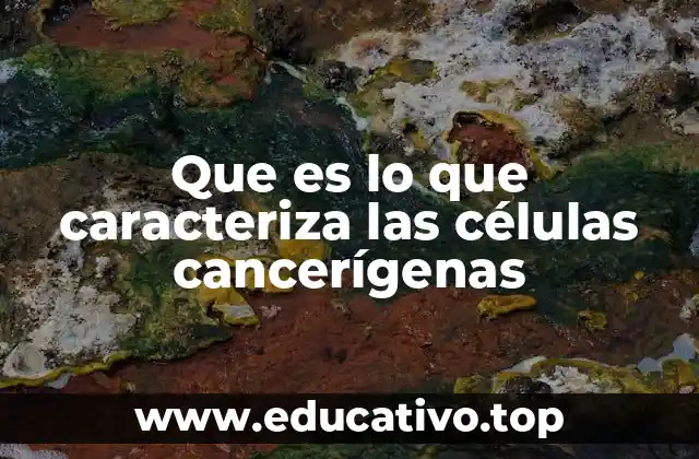 Que es lo que caracteriza las células cancerígenas