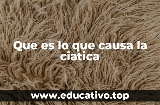 Que es lo que causa la ciatica