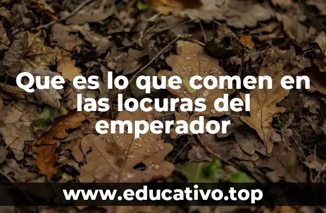 Que es lo que comen en las locuras del emperador