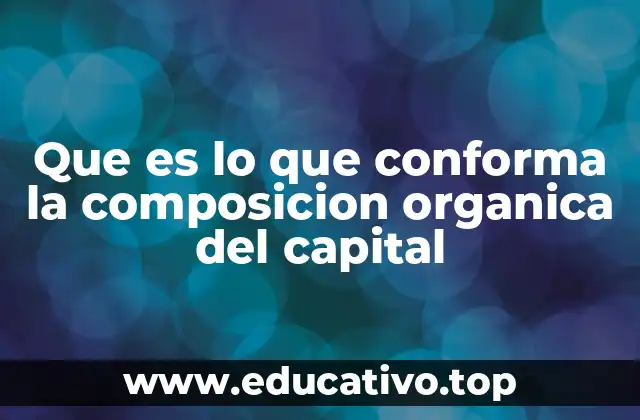 Que es lo que conforma la composicion organica del capital