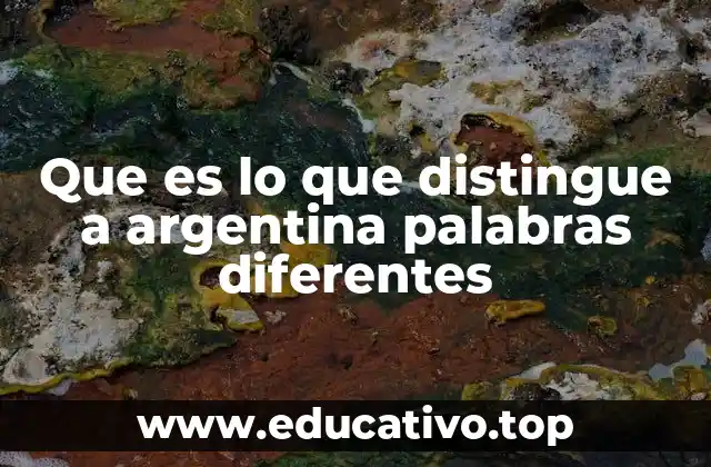 Que es lo que distingue a argentina palabras diferentes