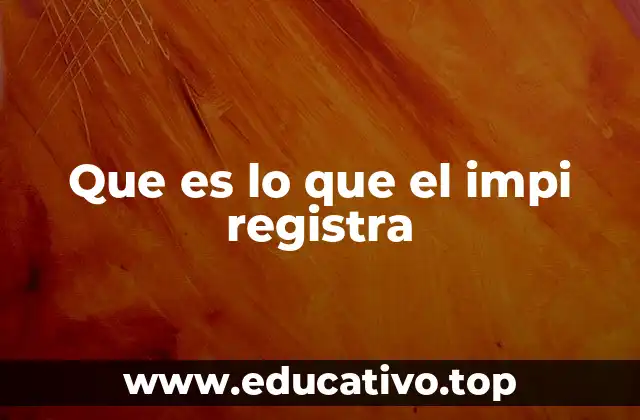 Que es lo que el impi registra