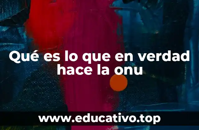 Qué es lo que en verdad hace la onu