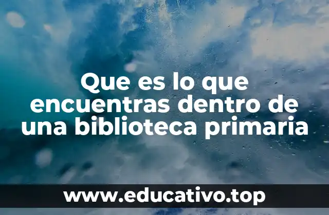 Que es lo que encuentras dentro de una biblioteca primaria