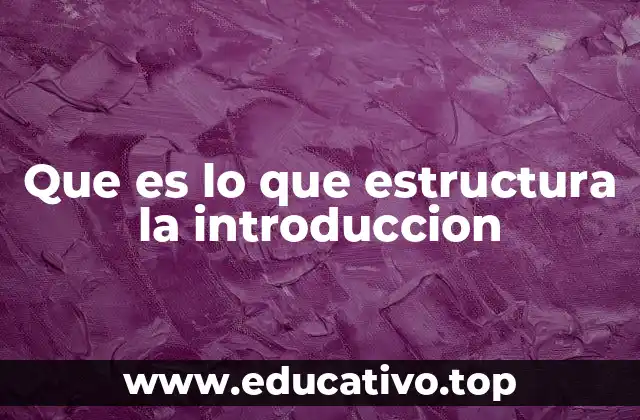 Que es lo que estructura la introduccion