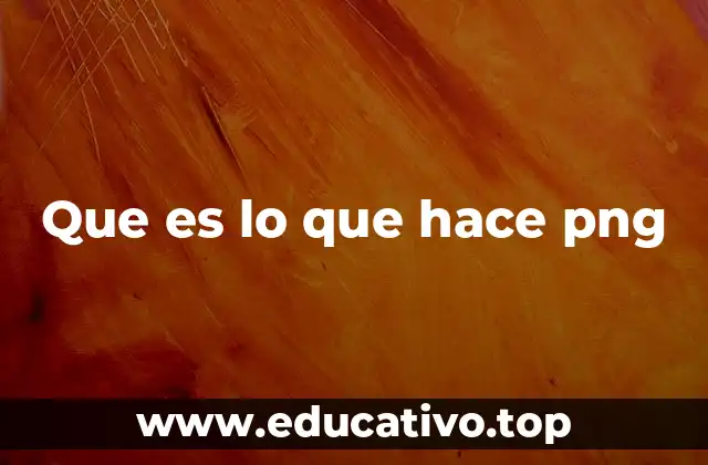Que es lo que hace png