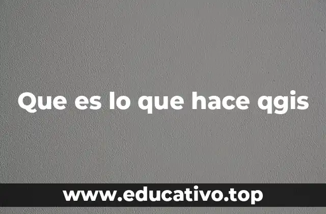 Que es lo que hace qgis