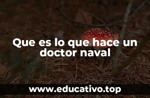 Que es lo que hace un doctor naval