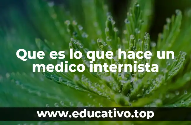 Que es lo que hace un medico internista