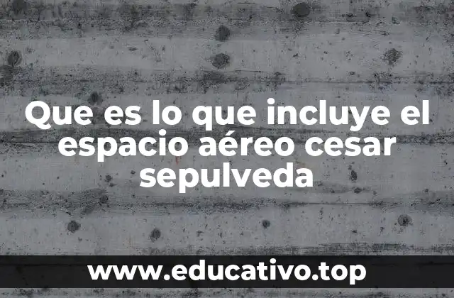 Que es lo que incluye el espacio aéreo cesar sepulveda