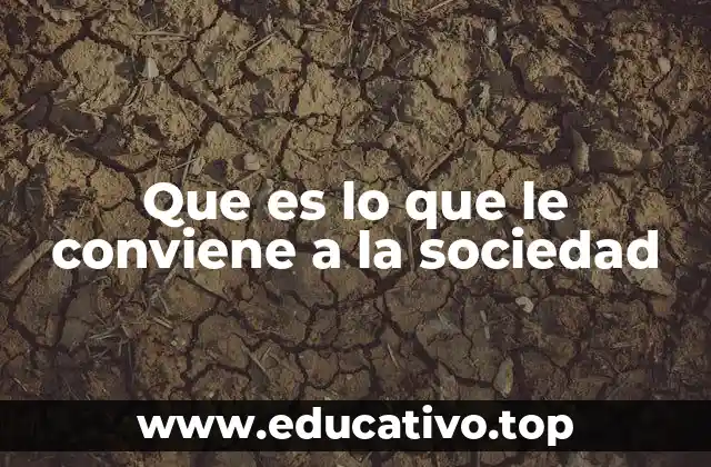 Que es lo que le conviene a la sociedad